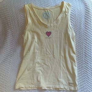 Pastel yellow life is good tank